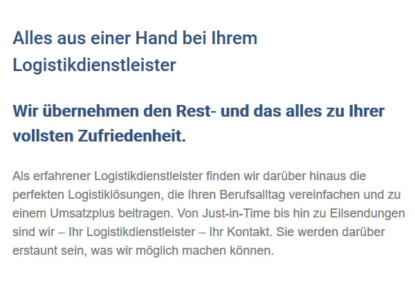 Eilsendungen aus Villingendorf