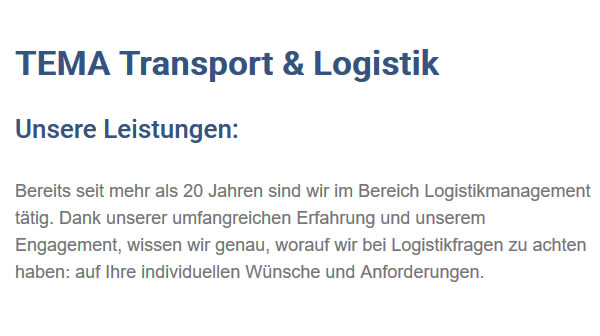 Logistikmanagement in 78665 Frittlingen