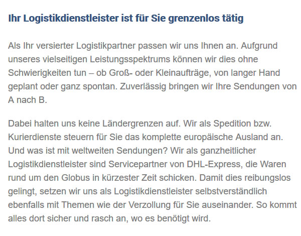 Logistikpartner aus 78652 Deißlingen