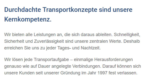 Transportaufgaben aus Villingendorf